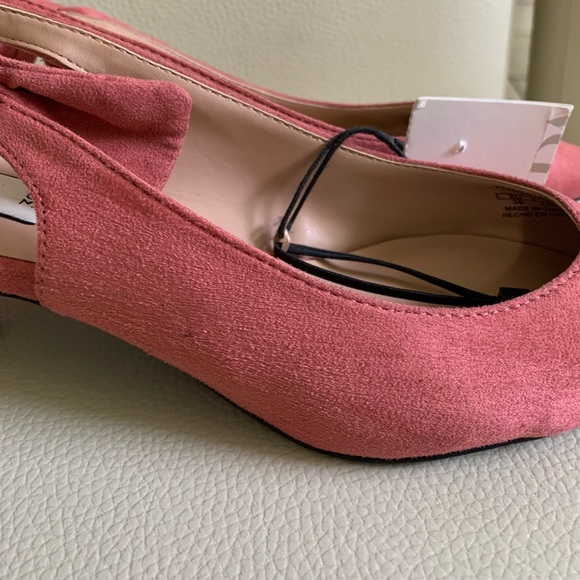 Zara Heeled Suede Slingback Shoes With Bow - Picture 14 of 16